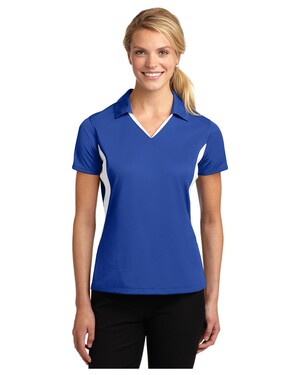 Women's Embroidered Dual-Color Sport-Wick Polo Shirt